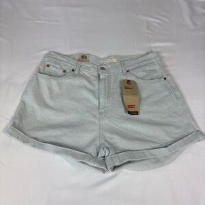 Levi's Light Blue High Waist Women's Shorts